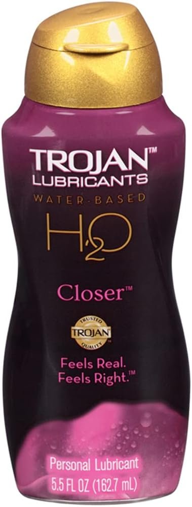 TROJAN H2O Closer Water-Based Lubricant, Personal Lube, 5.5 fl oz