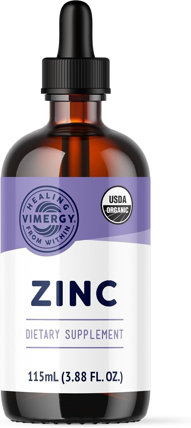 VIMERGY Liquid Zinc 7.5mg, Organic Immune Support, 115 mL, 57 Servings