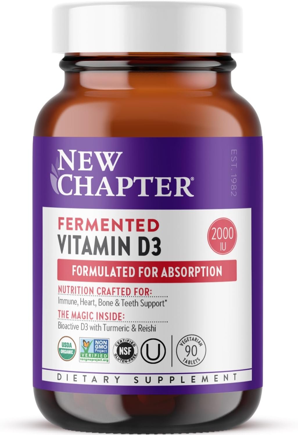 New Chapter Fermented Vitamin D3 2,000 IU, 90 Count