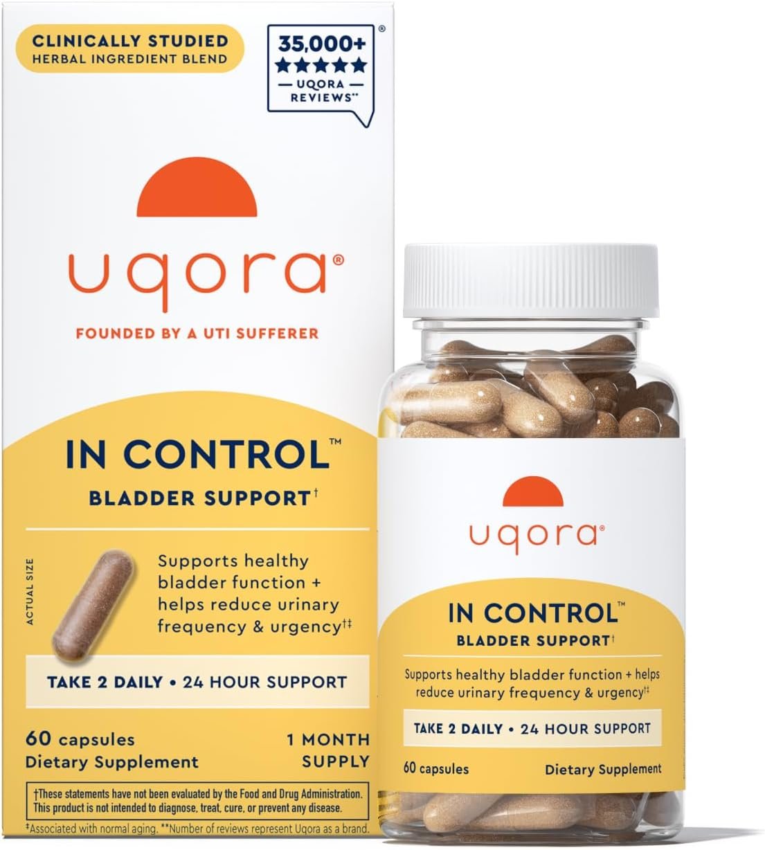 Uqora in Control, Daily Bladder Support, 60 Capsules