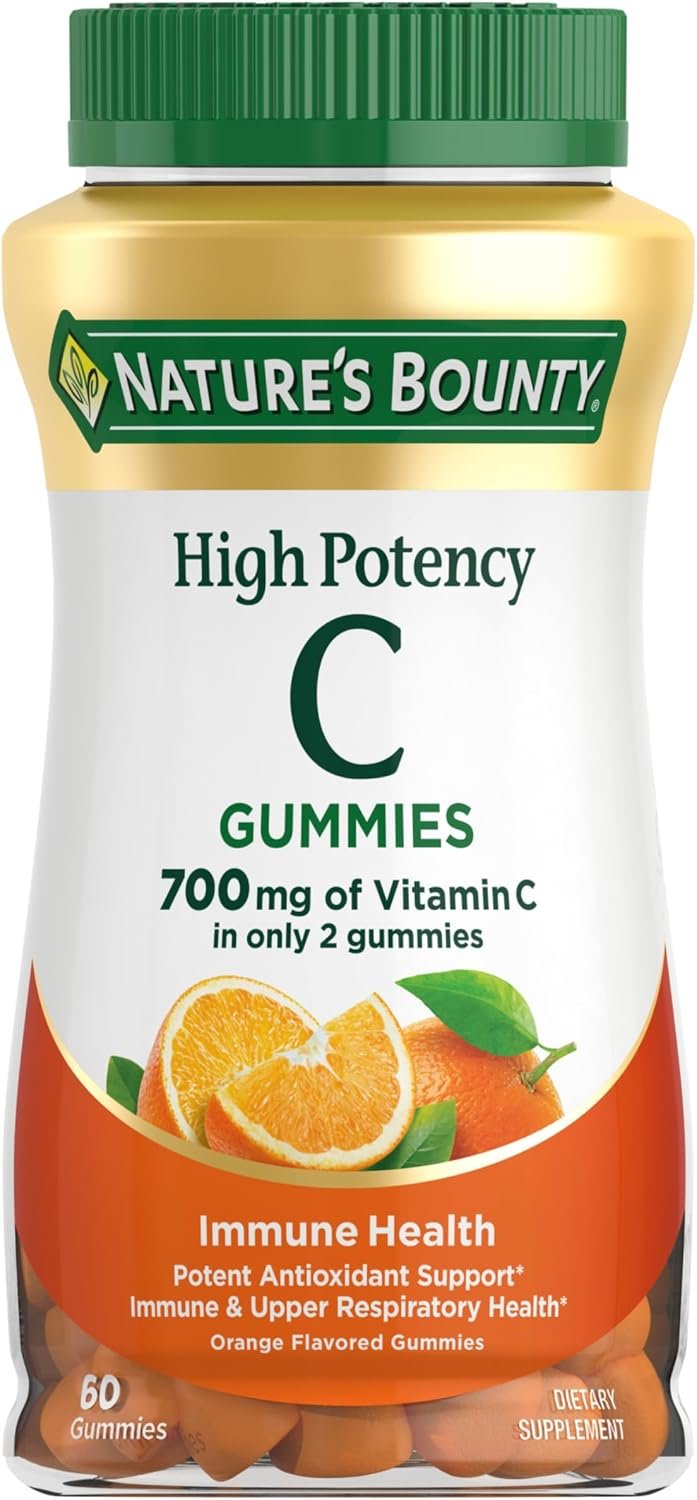 Nature’s Bounty Vitamin C Gummies 700mg, Orange Flavor, 60 Count