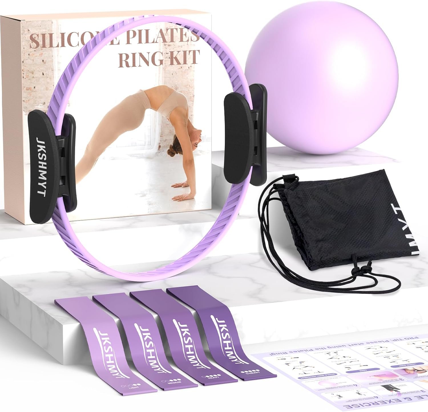 JKSHMYT Pilates Ring, 14.5 inch Magic Circle Pilates Equipment