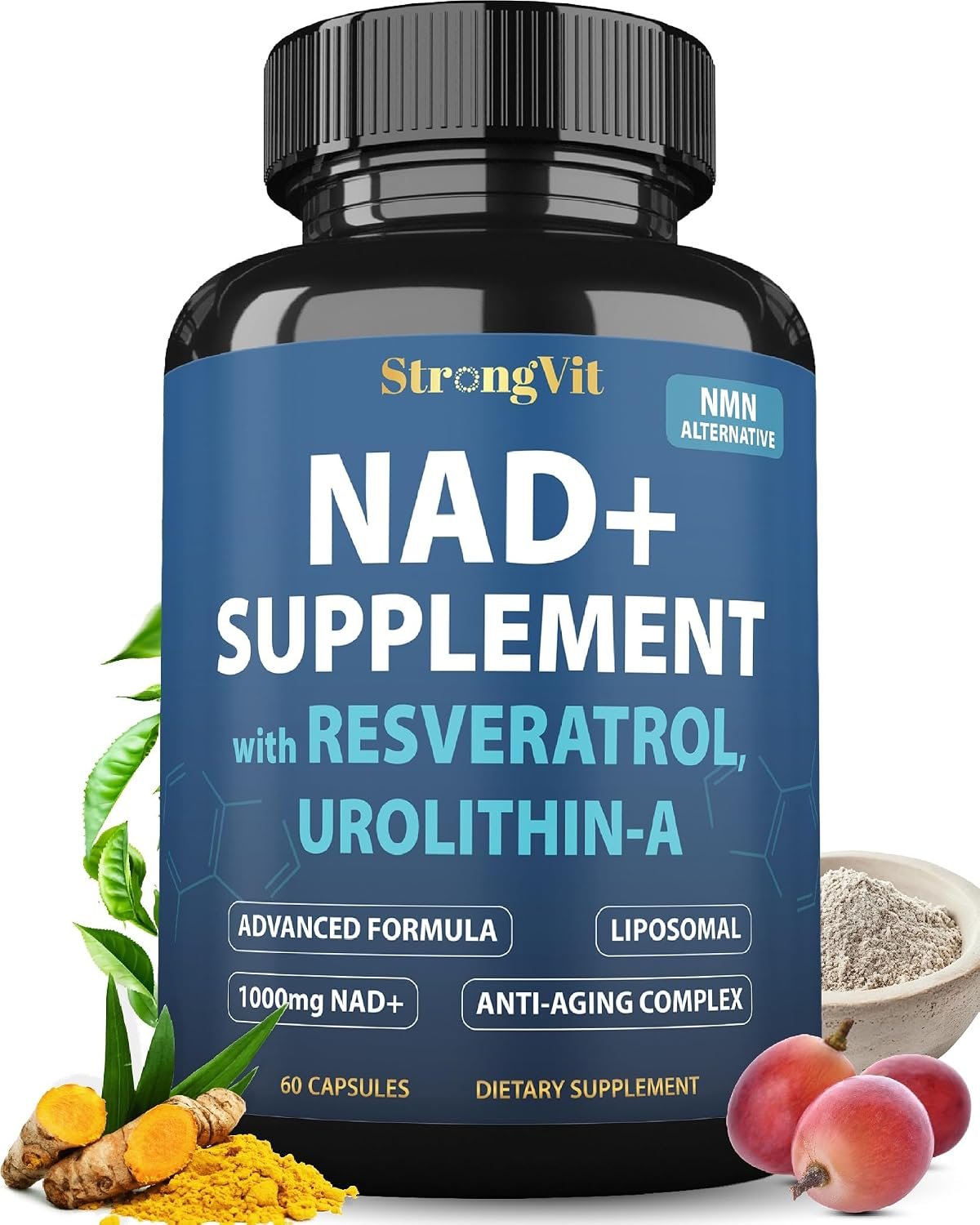 NAD Resveratrol Supplement for Women & Men. Support Cellular Health, Energy