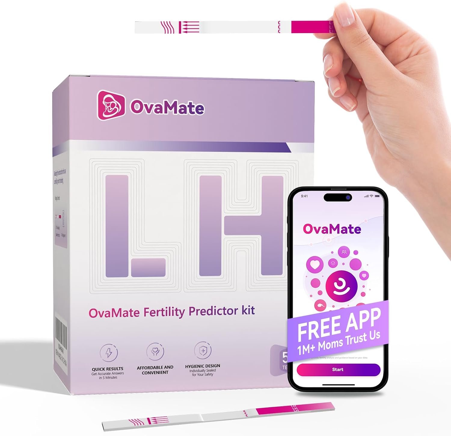 AssuTest Ovulation Test Strips, 50-Pack