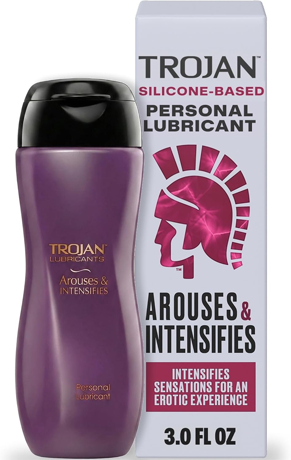 TROJAN Lubricants Arouses and Intensifies, Personal Lubricant, Silicone Personal Lube, 3 fl oz