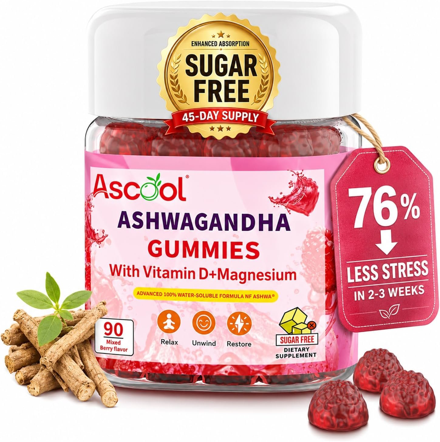 Ashwagandha Gummies for Calm &Stress Relief