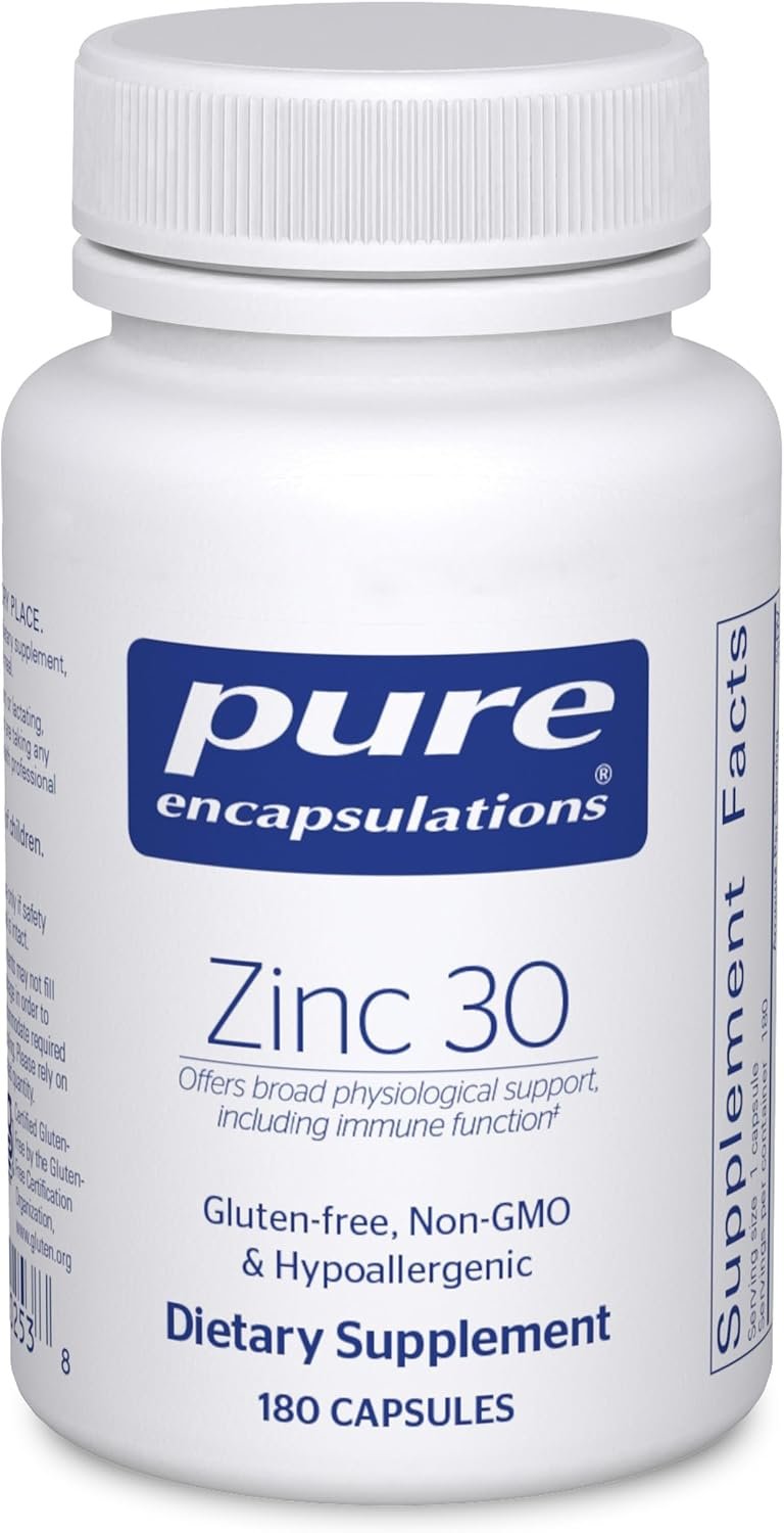 Pure Encapsulations Zinc 30 mg, 180 Capsules