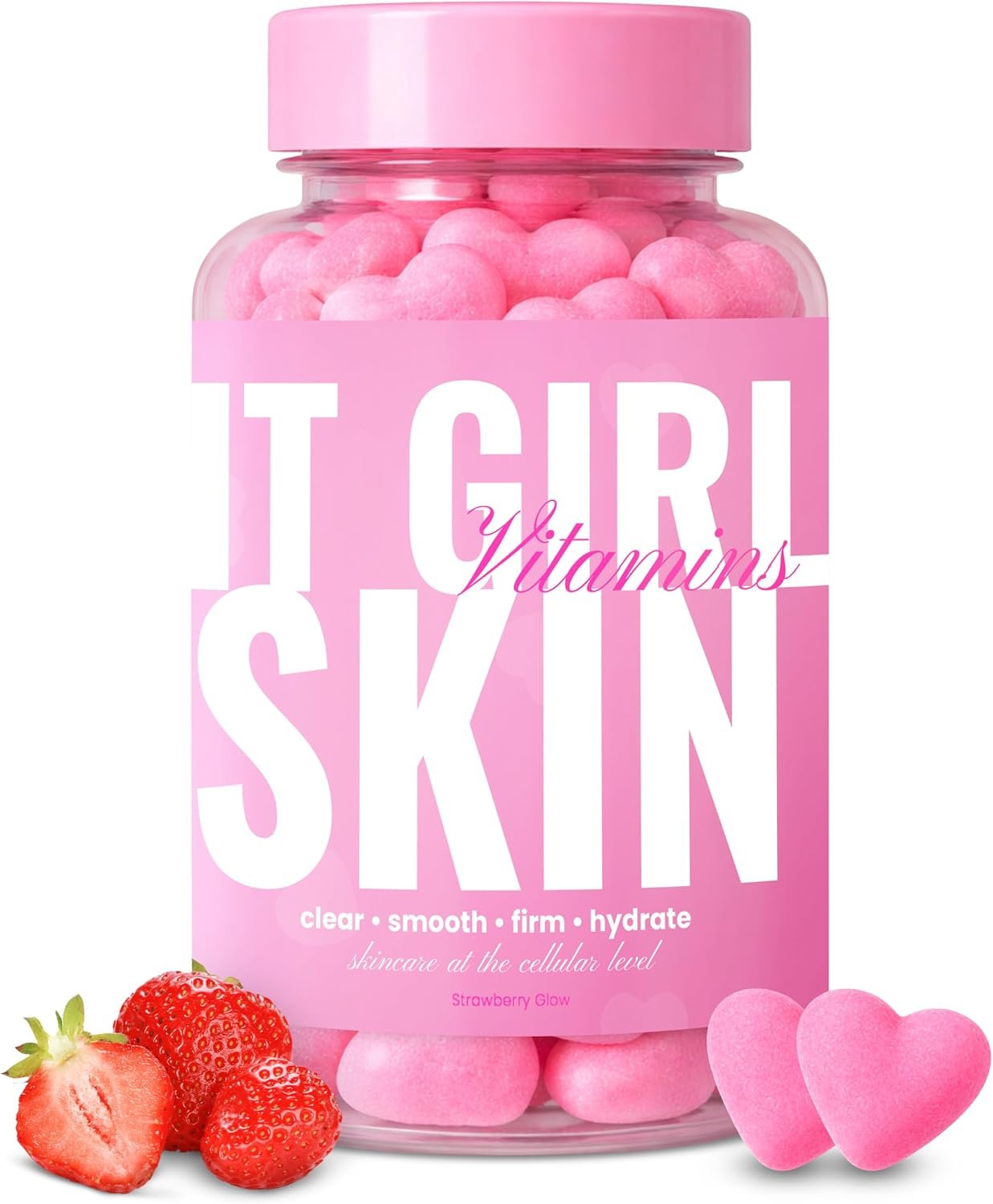 Skin Gummies for Women – Beauty Vitamin Gummy with Peptides, CoQ10, Retinol, Sea Moss, Collagen, Colostrum, L-Glutathione & Antioxidants for Hydrated, Clear, Firm, Glowing Skin