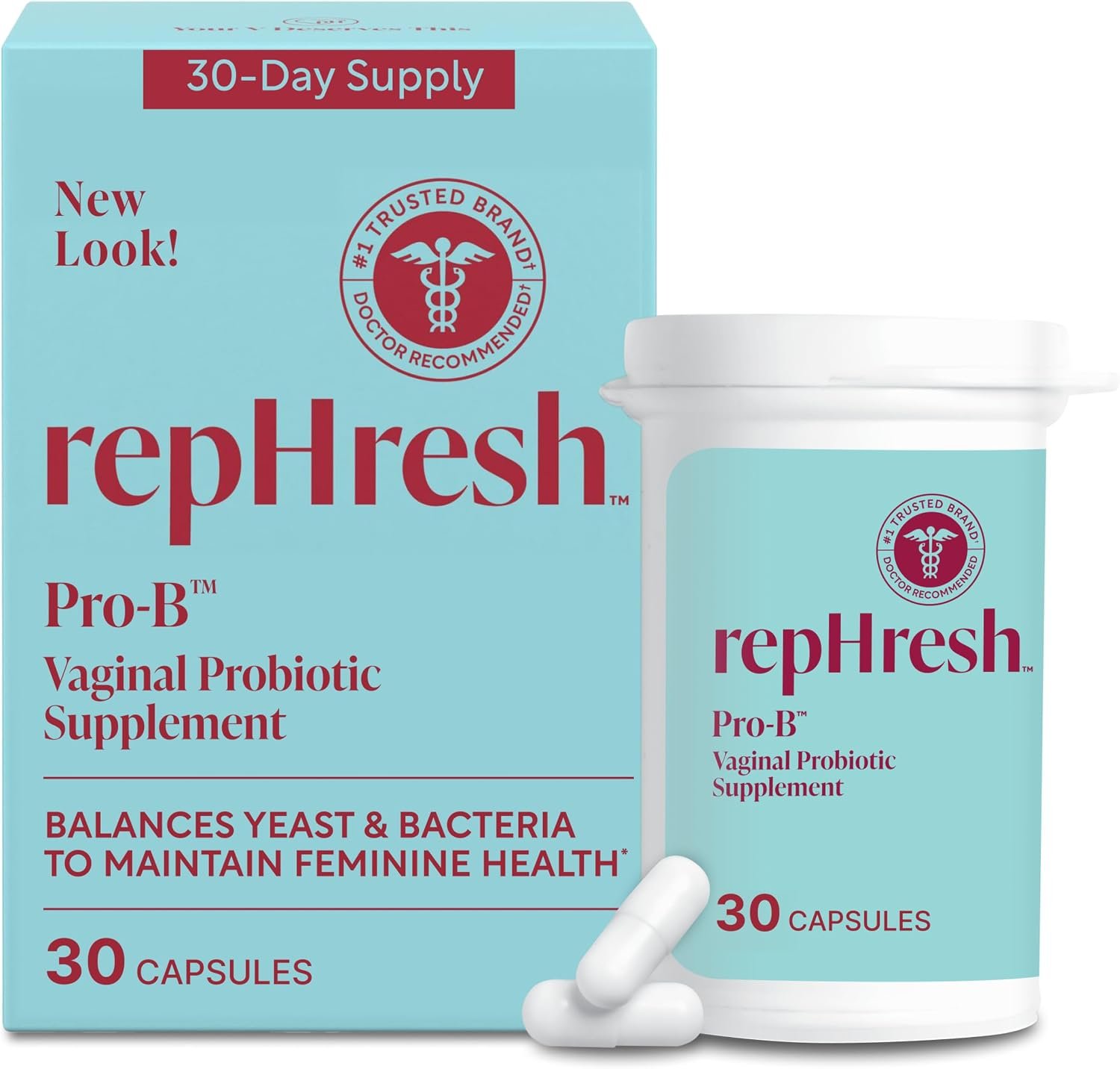 RepHresh Pro-B Vaginal Probiotic Supplement, pH Balance, 30 Doses