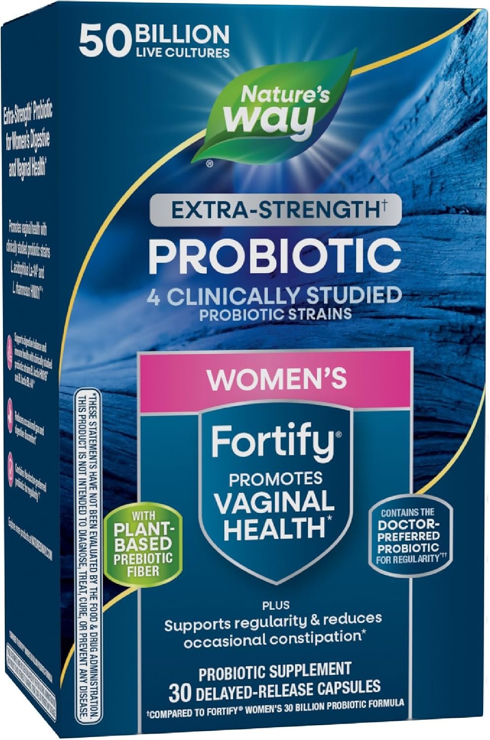 Nature’s Way Women’s Fortify Extra Strength(1) Pre+Probiotic, 50B CFU, 30ct
