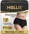 MOLLIS Disposable Period Underwear, Postpartum Panties, L/XL, Black, 8Ct | Heavy Flow Period Underwear, Superior Absorbency, Leak Proof Design, Maternity Knickers, Soft Comfort Fit, Unscented