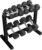 CAP 150 LB Dumbbell Set with 2-Tier Rack, Rubber Hex Free Weights Set, Home Gym Weight Set with Horizontal Storage Rack for Strength Training