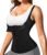 Nebility Waist Trainer for Women Corset Shapewear Waist Cincher Tank Top | Front zipper, 3 hook rows and straps adjust fit; steel bone and U-shaped bust add support and lift for daily wear or workouts
