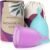 Ecoblossom Menstrual Cups, Period Cup for Women, Menstrual Disc Alternative | (Small & Large Cups) Medical-Grade Silicone, Comfortable Fit, Reliable 12-Hour Leak-Free Protection