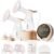 NCVI 8100 Double Electric Breast Pump with 24/28mm Silicone Flanges Suitable for Large Nipples, Anti-Backflow Milk Breastfeeding Pump with 4 Modes|9 Levels, Handheld Motor and LED Display, Ultra-Quiet