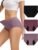 INNERSY Period Underwear for Women Leakproof High Waisted Menstrual Cotton Panties 3 Pack