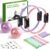 Pilates Ring and Ball Set with Resistance Bands – Pilates Equipment for Home Workout – 14” & 12” Pilates Rings, 2 Pilates Balls, 5 Resistance Bands for Toning Arms, Thighs/Legs & Core