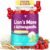 Organic Ashwagandha Gummies & Lions Mane Gummies with 4 Adaptogens | Brain Supplements for Memory and Focus, Stress, Energy, Immune, Sleep| Cortisol Supplements for Women & Men, 60 Counts