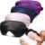 4 Pack Silk Sleep Mask, Blackout Eye Mask with Adjustable Strap | Zero Eye Pressure, Super Soft Blindfold for Women Men, Sleeping Eye Masks for Travel, Gift, Yoga (Black, Pink, Blue, Purple)