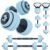 PASYOU Adjustable Dumbbell Set, 45lbs Free Weight Set with Connector, 5 in 1 Weight Set Used as Kettlebells, Barbell, Push up Stand, Fitness Exercises for Home Gym Suitable Men/Women