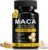 Daiasns Organic Maca Root Powder Capsules 1500 mg with Black + Red + Yellow Peruvian Maca Root Extract Supplement for Men and Women – 60 Vegan Capsules