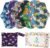 Reusable Menstrual Pads (7 in 1, 25.4cm 4 Layers), Bamboo Cloth Pads for Heavy Flow with Wet Bag, Large Sanitary Pad Set with Wings for Women, Washable Overnight Cloth Panty Liners Period