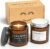 NORVENCE Scented Candles Gift Set, Stress Relief Candles for Home, Premium Soy Candle Set, Candles for Women and Men (Black & White, 7 oz)