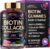 Biotin Gummies for Hair Growth Support – for Women & Men – Berry, 60 Gummy | Biotin 10000mcg, Collagen, Keratin, Hyaluronic Acid, B-Complex, Saw Palmetto – Hair, Skin & Nail Strengt Support – Sugar-Free