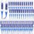 TrelaCo 64 Pcs Digital Thermometers, Oral Fast Reading, Blue