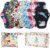PHOGARY Reusable Menstrual Pads, Bamboo Cloth Pads for Heavy Flow with Wet Bag, Large Sanitary Pad Set with Wings for Women, Washable Overnight Cloth Panty Liners Period Pad (7 in 1, 25.4cm 4 Layers)