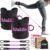 WALITO Ankle Resistance Bands with Cuffs, Exercise Bands for Legs and Butt, Booty Workout Equipment for Kickbacks and Hip Fitness Training