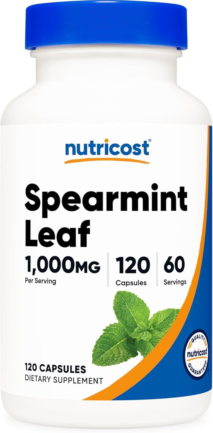 Nutricost Spearmint Leaf (1000mg) 120 Capsules – Spearmint Supplement, GMO-Free, Gluten-Free, 60 Servings