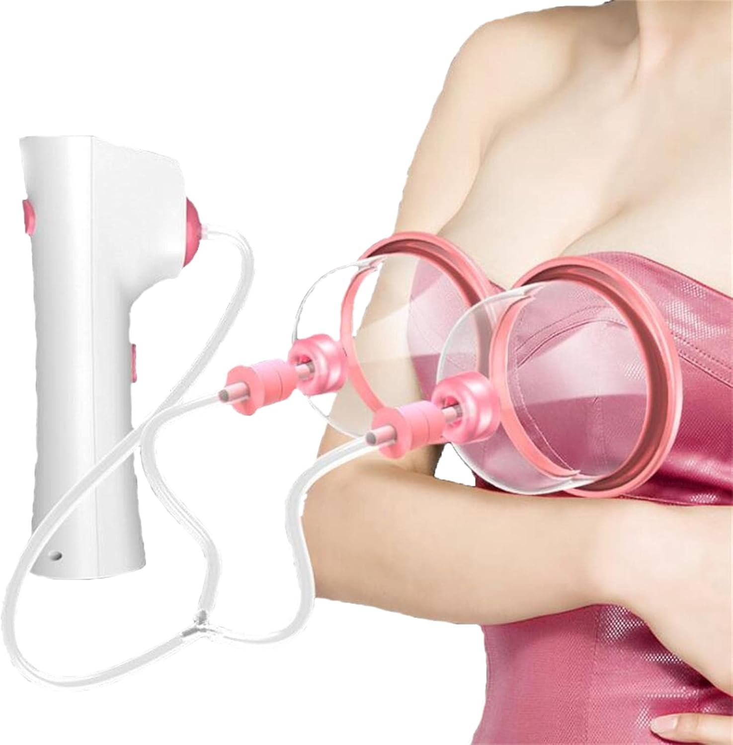 Electric Breast Massager & Vacuum Therapy Machine – Fast Growth Enlargement Pump with Double Cup, USB Charging for Women, Anti Sagging Bust Lift Enhancer for Breast Health Care