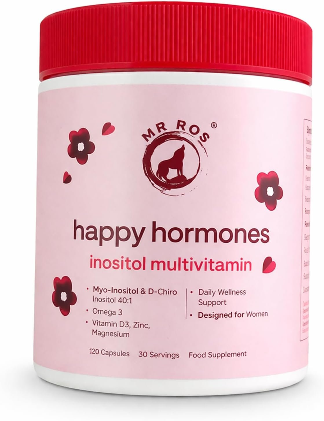 Myo & D-Chiro Inositol Supplement for Women – 40:1 Ratio – Daily Wellness Support – 120 Capsules