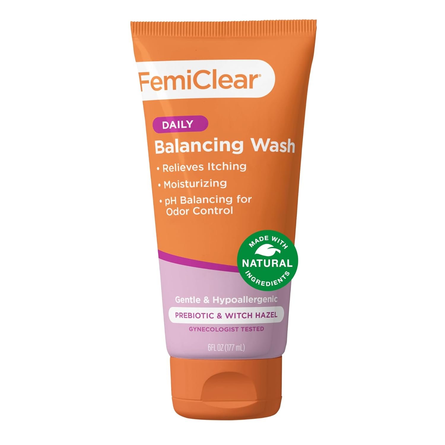 FemiClear Soothing Daily Feminine Wash – Feminine Care Wash for Itching & Irritated Skin, Feminine Hygiene Products, Essentials for Vaginal Health, PH Balance for Women (6FL oz)