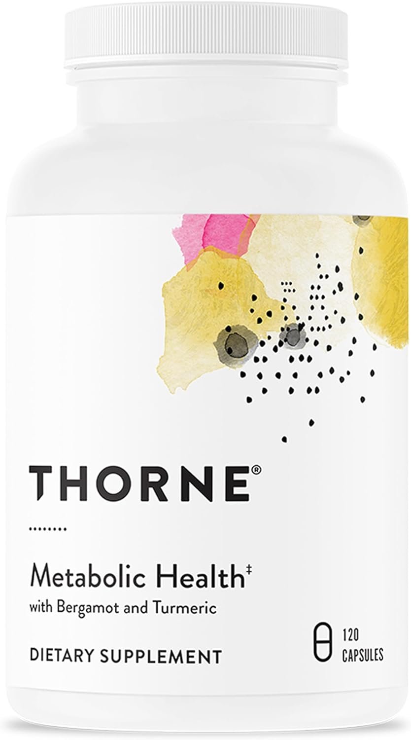 THORNE – Metabolic Health – Bergamot & Curcumin Phytosome Supplement to Aid Weight Management – Supports Healthy Fat Metabolism to Promote a Healthy Liver* – Third-Party Certified – 120 Capsules