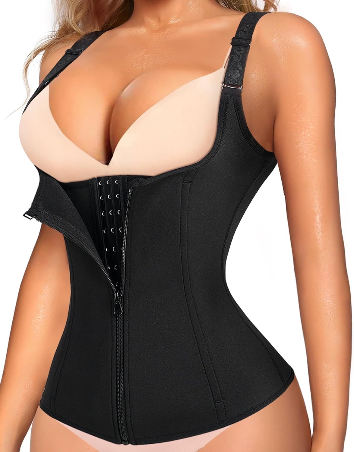 LODAY Waist Trainer for Women Corset Shapewear Tummy Control Waist Cincher Faja Body Shaper with Adjustable Straps