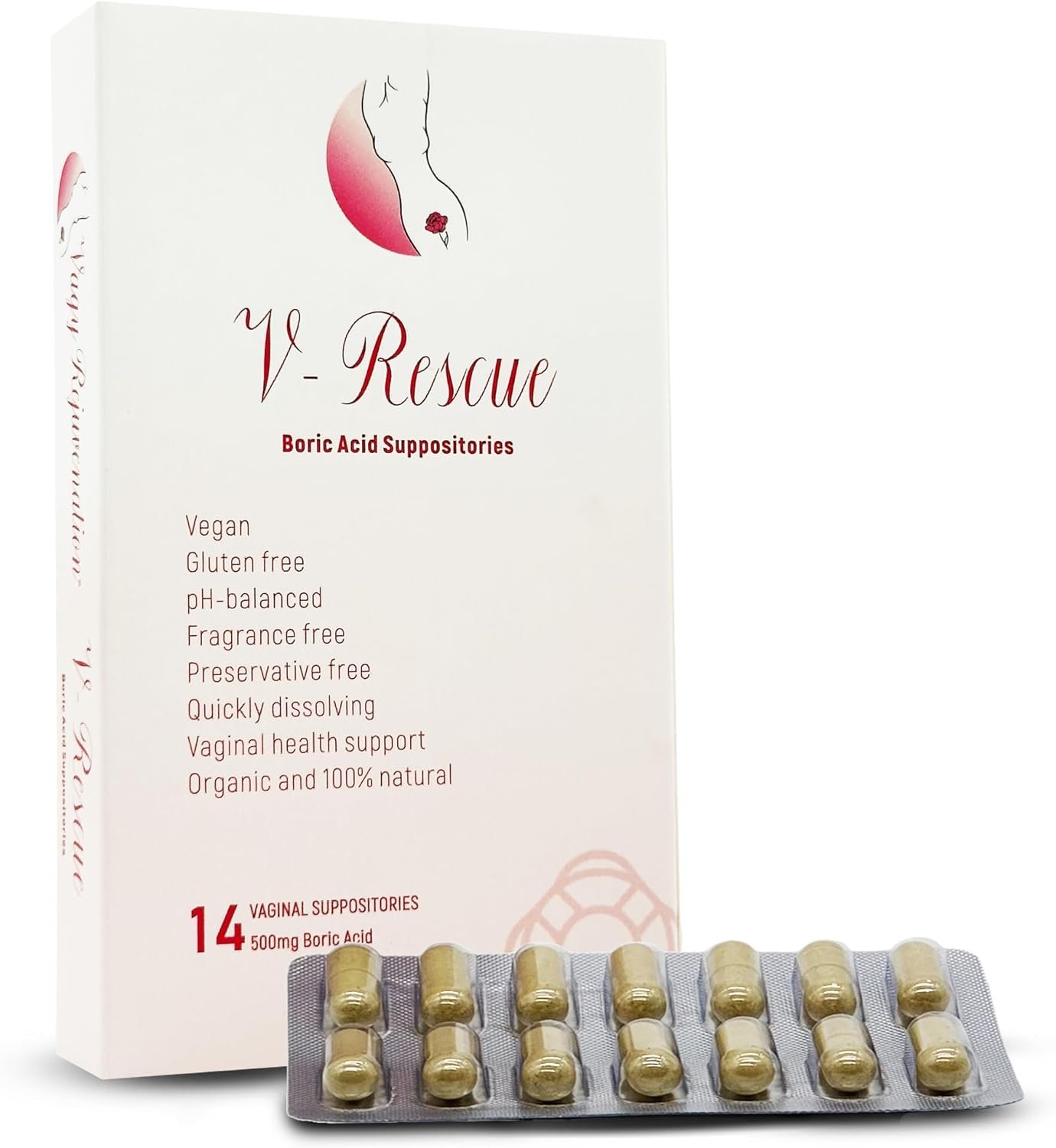 Vagy Rejuvenation V-Rescue – 500 mg Boric Acid 14 Vaginal Applications – Feminine Health