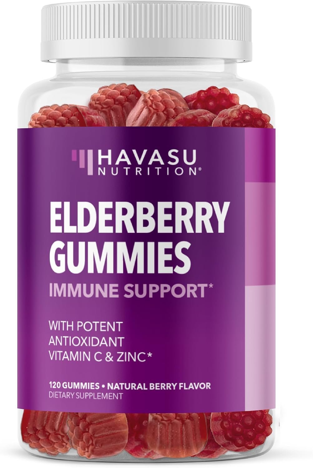 Sambucus Elderberry Gummies for Adults – Immune Support Supplement with Vitamin C and Zinc – Enhanced Formula for Daily Defense – 120 Count, 2 Month Supply, Berry Flavor – Convenient Wellness
