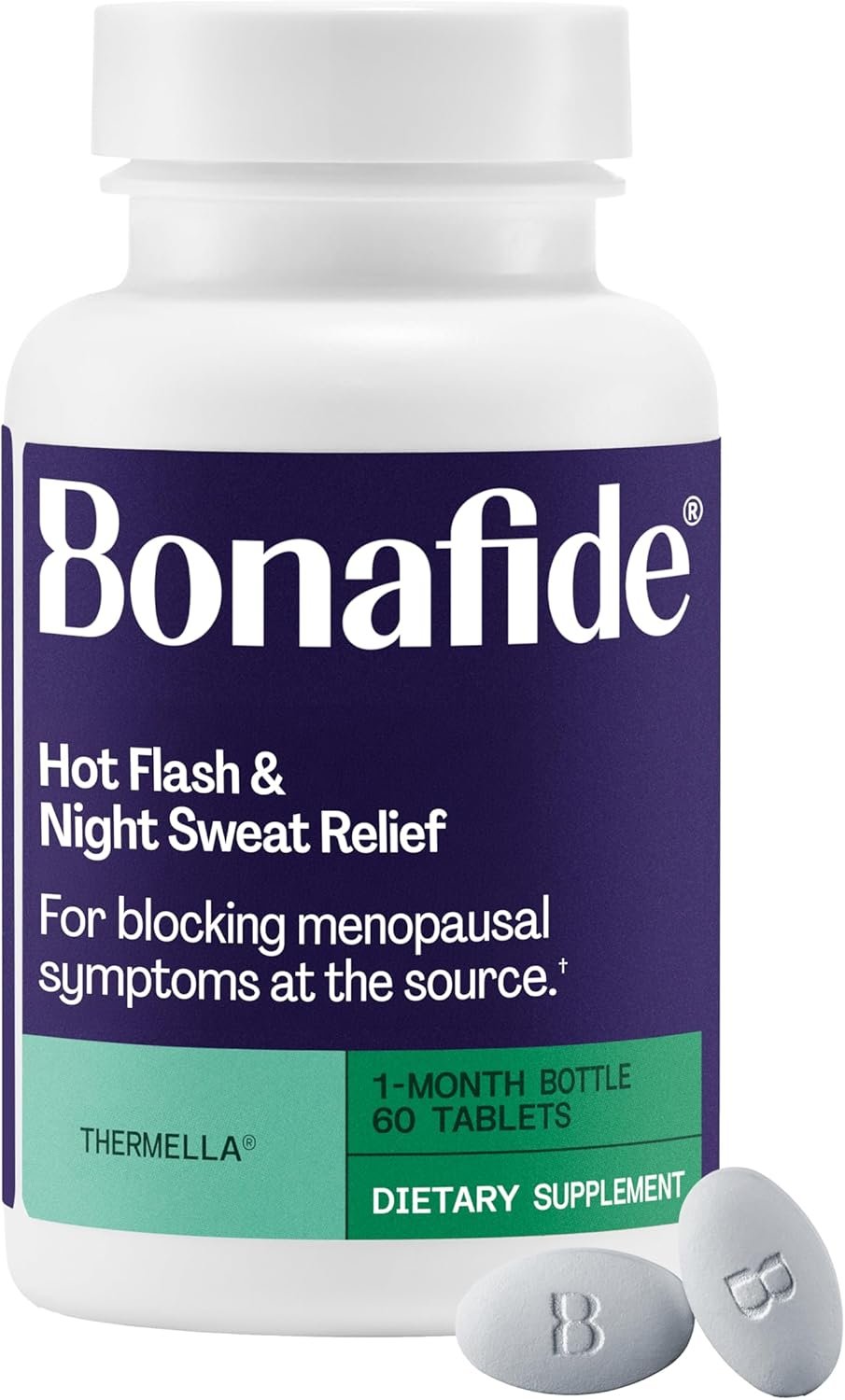 Bonafide Hot Flash and Night Sweats Relief (Thermella). — 1-Month Supply (60 Tablets)