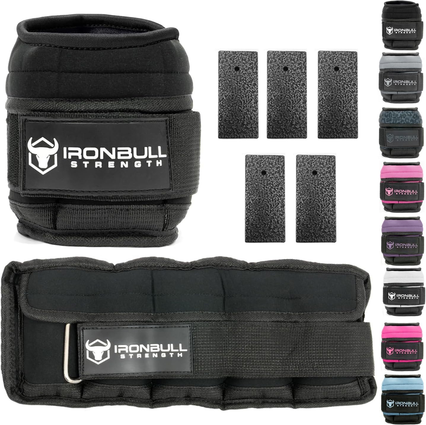 Adjustable Ankle Weights (10lbs/Pair) – Weighted Ankle Weight for Walking, Gym and Exercise – 2, 4, 6, 8, 10 LB Leg Weight Set with Straps for Women and Men – 1-5 lbs Each Ankle Adjustable for Weight Lifting
