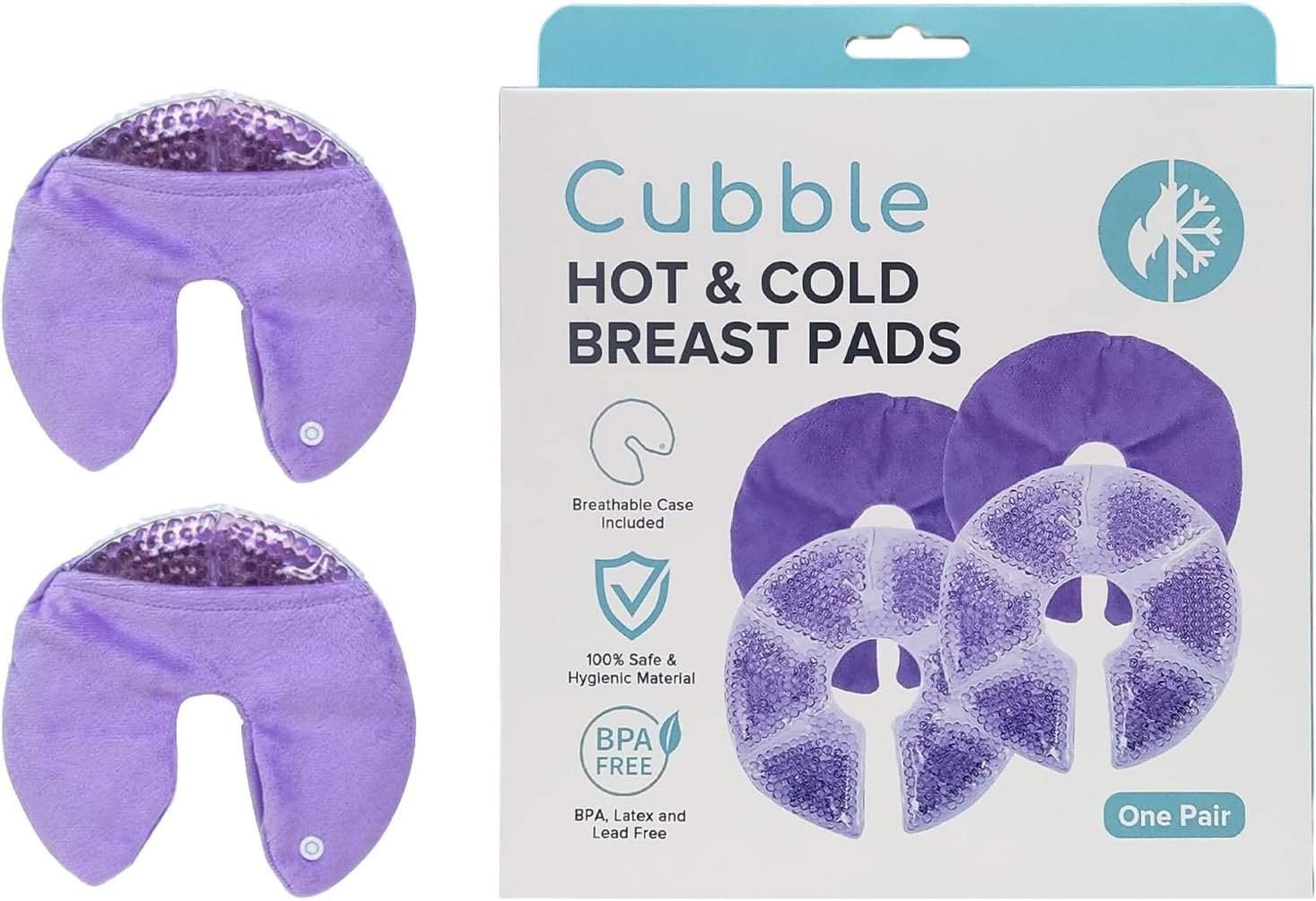 Breast Therapy Pads,Hot Cold Reusable Gel Pads, Postpartum Recovery, Relief for Breastfeeding Pains,Plugged Ducts, Improves Lactation,Nursing Pain,Mastitis,Milk Production,Engorgement, Microwavable