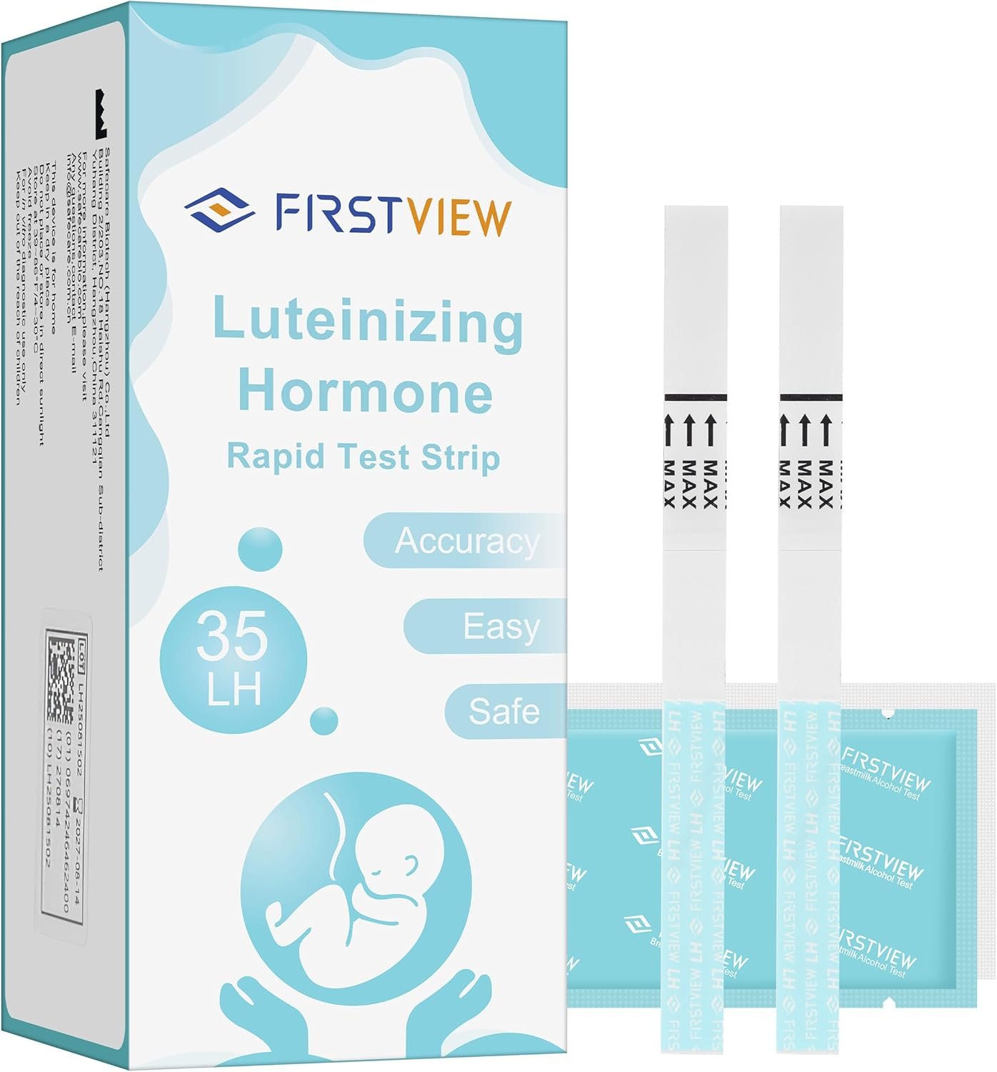 Ovulation Test Strips – 35 Strips, Results Within 5 Minutes, Clear Display, Easy to use.