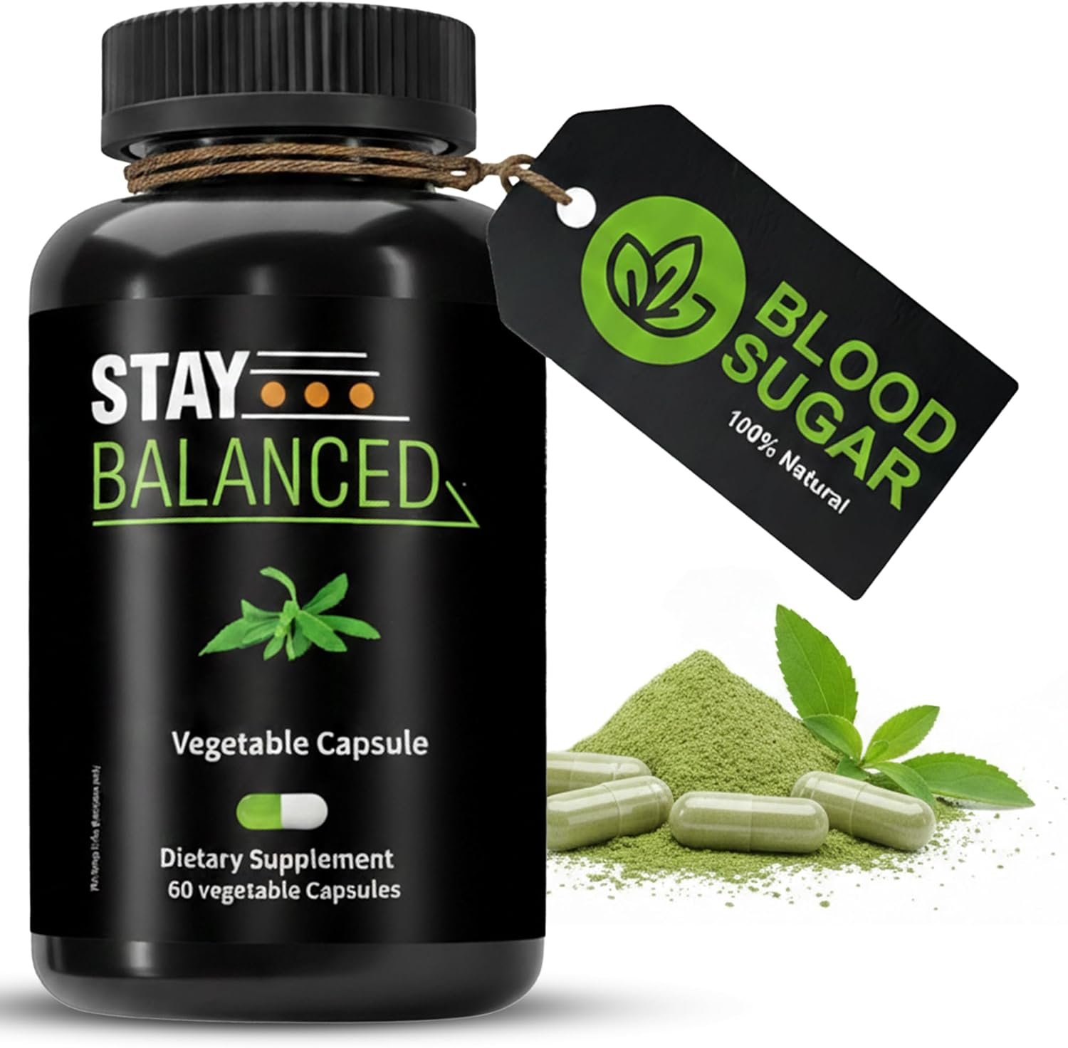 Blood Sugar Support Supplement – Natural Plant-Based Capsules for Glucose Balance & Daily Metabolic Support – 60 Count