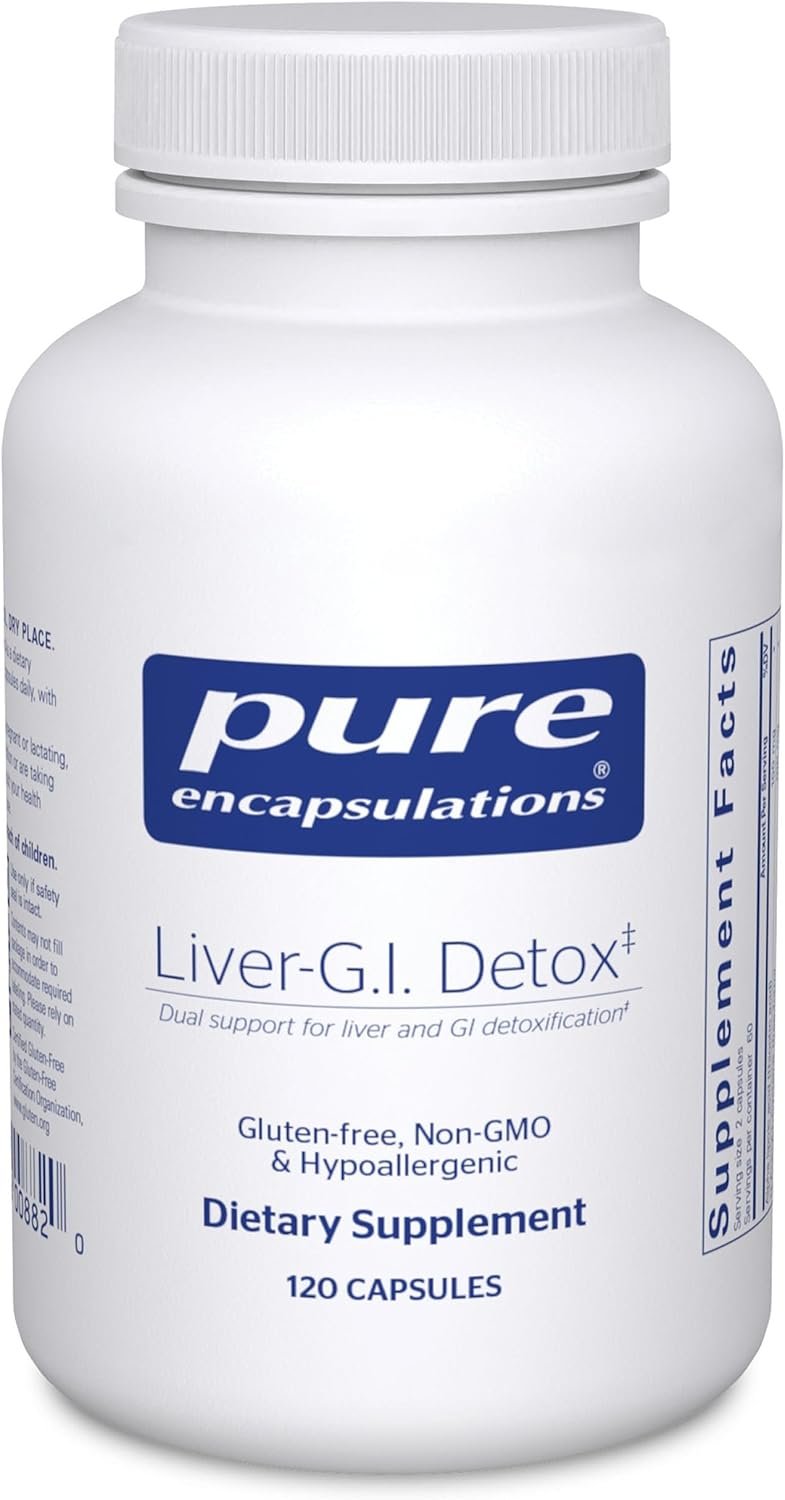 Pure Encapsulations Liver-G.I. Detox – Liver Cleanser & GI Detox* – with Alpha Lipoic Acid & Curcumin Extract – Gluten Free & Non-GMO – 120 Capsules