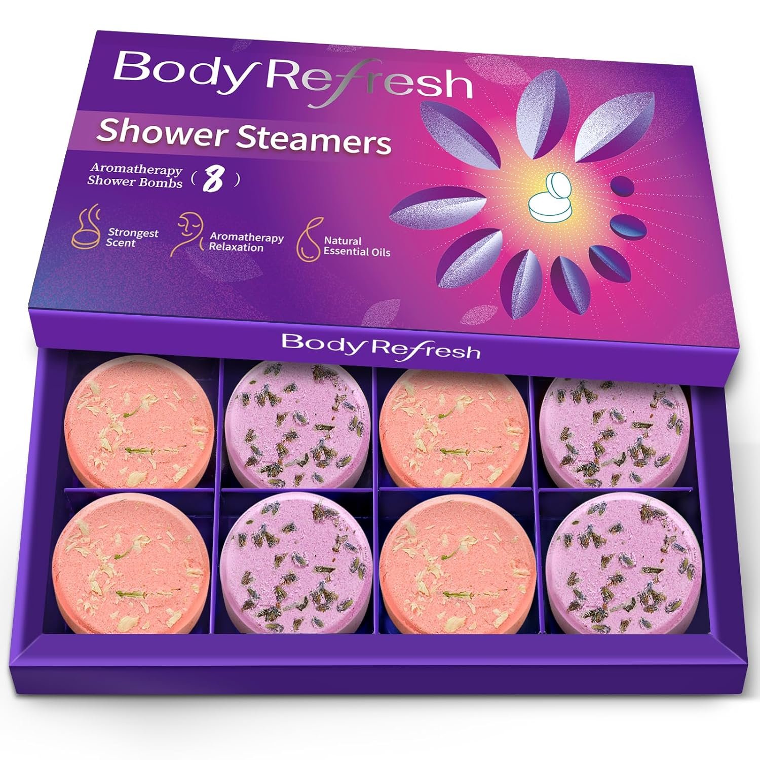 Shower Steamers Aromatherapy – 8 Pack Shower Bombs with Essential Oils, Mothers Day Gifts for Mom Wife, Birthday Gifts for Women Self Care Relaxation Home SPA Stress Relief Teacher Appreciation Gifts