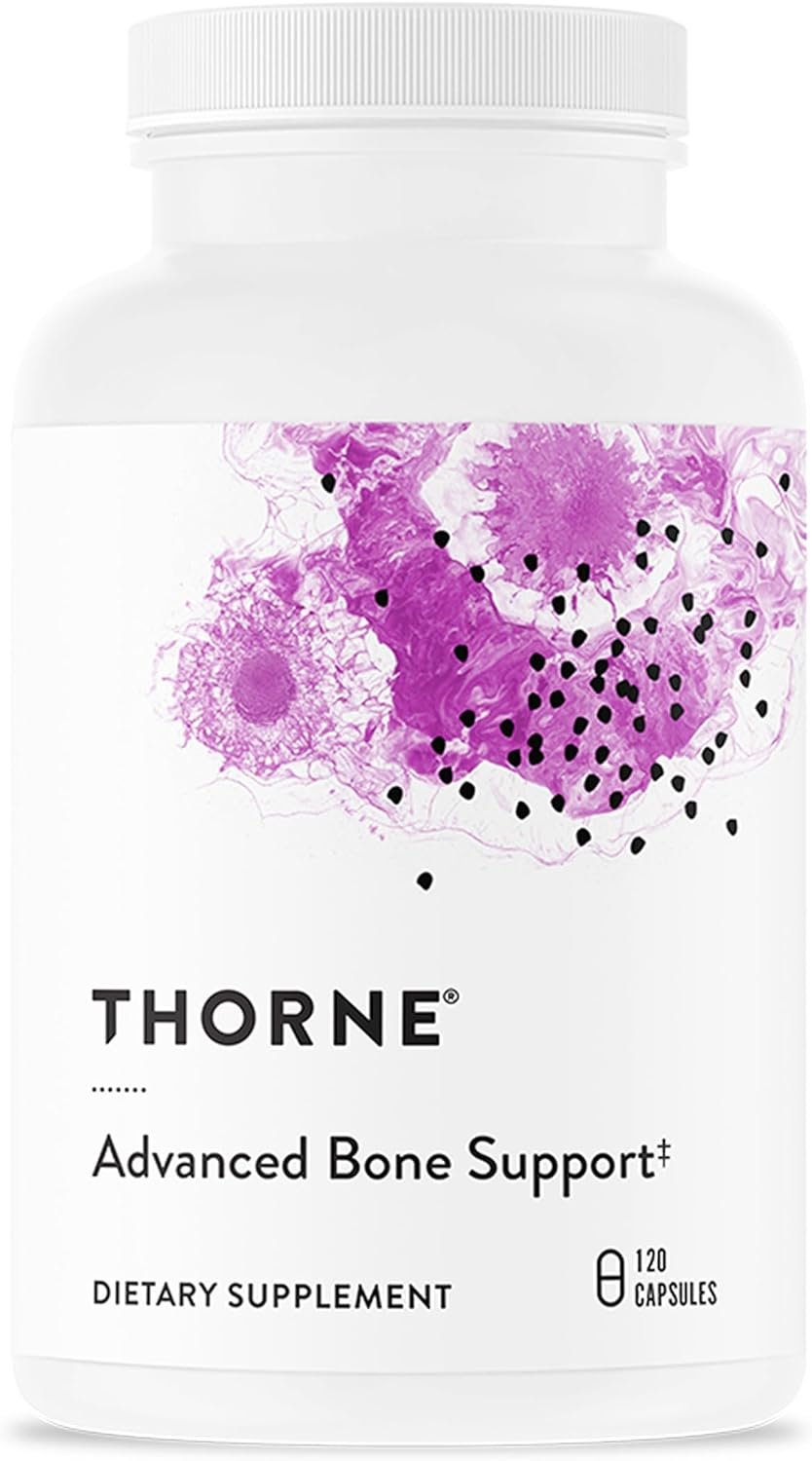 THORNE – Advanced Bone Support – Bone Health Supplement for Women & Men with Calcium, Magnesium, Vitamin D, B Vitamins, Folate & Boron* – Gluten, Dairy & Soy-Free – 120 Capsules