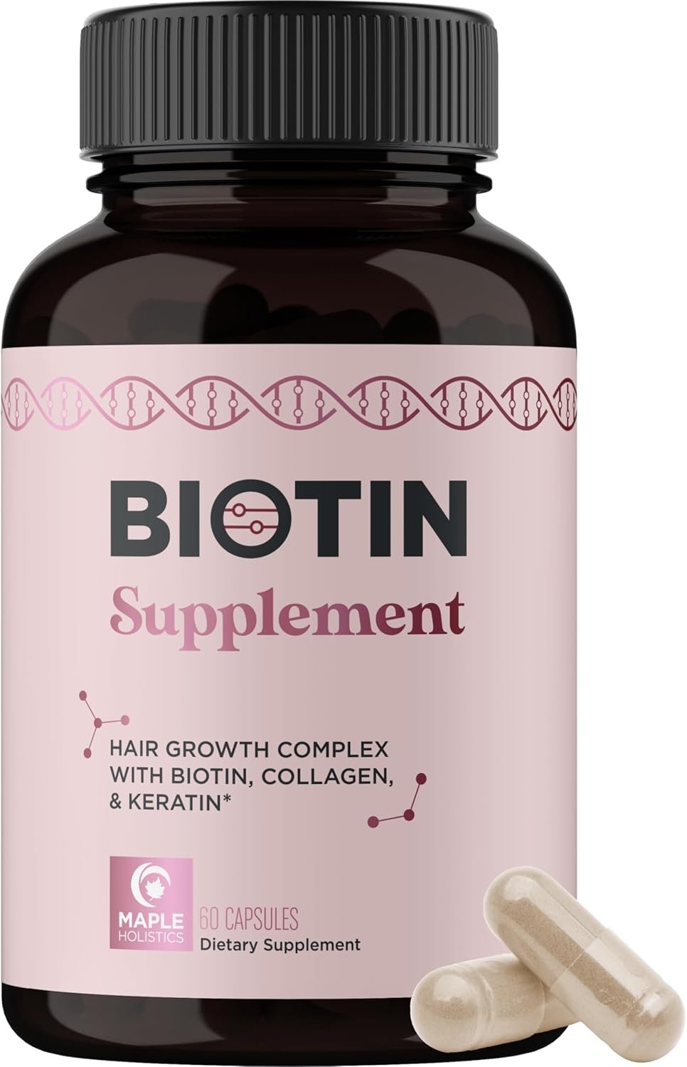 Thicker Hair Growth Vitamins for Women – Extra Strength Biotin and Collagen Supplement with Healthy Hair Vitamins for Hair Loss – Visibly Stronger and Fuller Hair Growth Supplement (1 Month) (Womens)