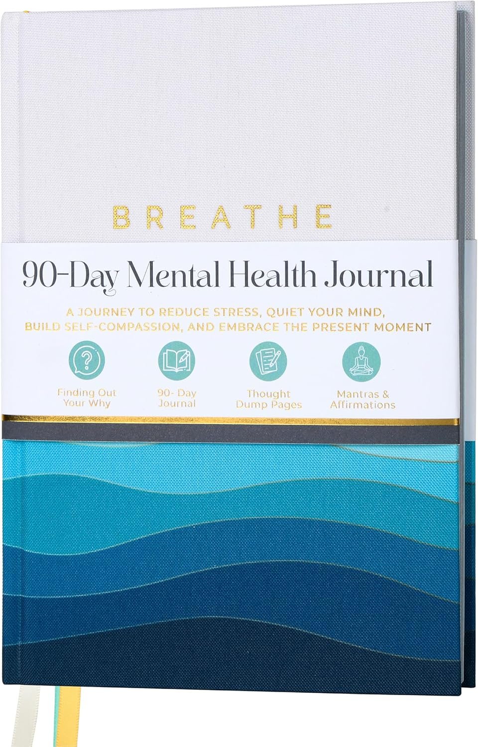 90-Day Guided Mental Health Journal for Anxiety, Mindfulness & Emotional Wellness – Daily Prompts for Self-Care, Self-Reflection, Calm, Stress Relief & Inner Strength (5.9″ x 8.7″ Spiral Bound)