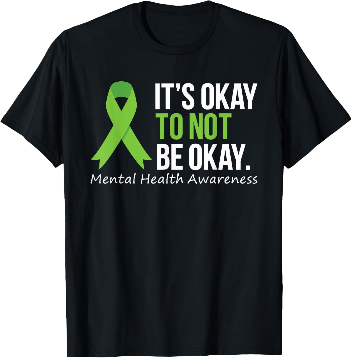 Its Okay to Not Be Okay Shirt Mental Health Awareness Ribbon T-Shirt